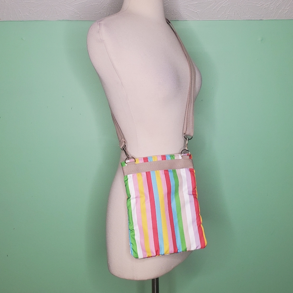 Lesportsac Madison Rainbow Striped Crossbody Bag - Picture 2 of 7